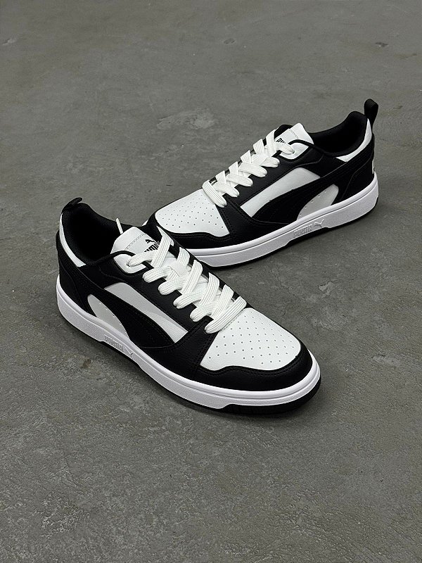 Tênis Puma Rebound V6 Low Branco/Preto