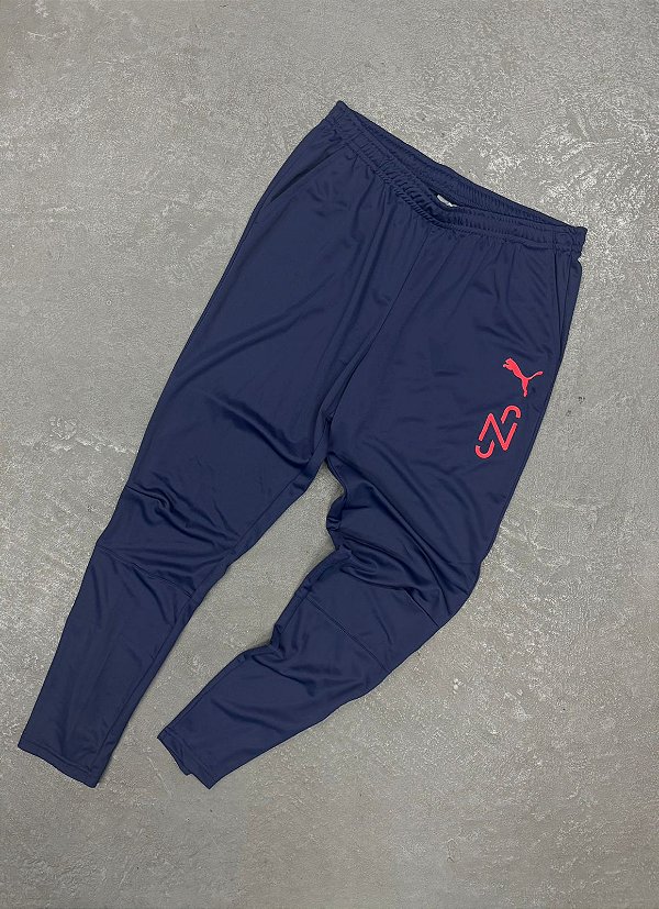 Calça  Puma Neymar JR (Azul Marinho/Vermelha)
