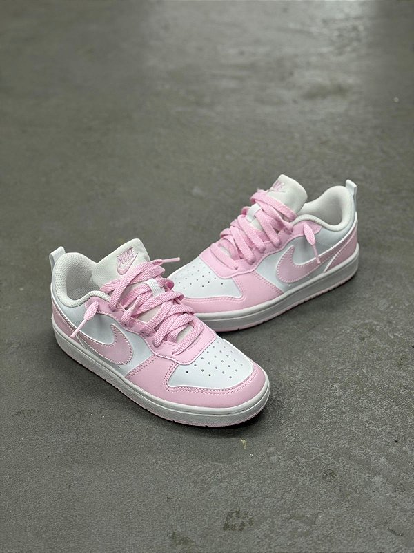 Tênis Nike Court Borough Low Recraft Rose Mousse/Blanc