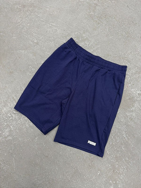 Short Puma Essentials Logo Jersey 10 (Azul Marinho)