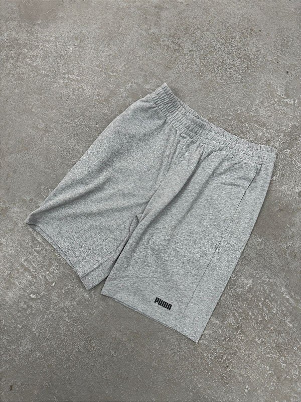 Short Puma Essentials Logo Jersey 10 (Cinza)