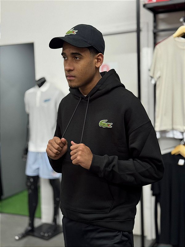Moletom Lacoste Big Croc Preto
