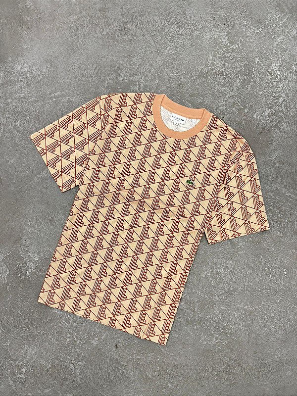 Camiseta Lacoste em Algodão com Monograma
