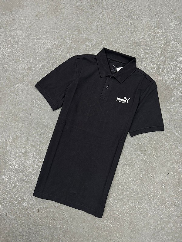 Polo Puma Piqué  Essentials No.1 Logo Preta