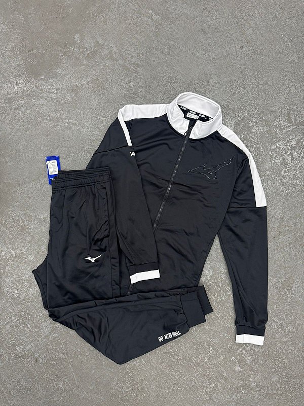 Conjunto Mizuno de Treino  Root III (Preto/Branco)