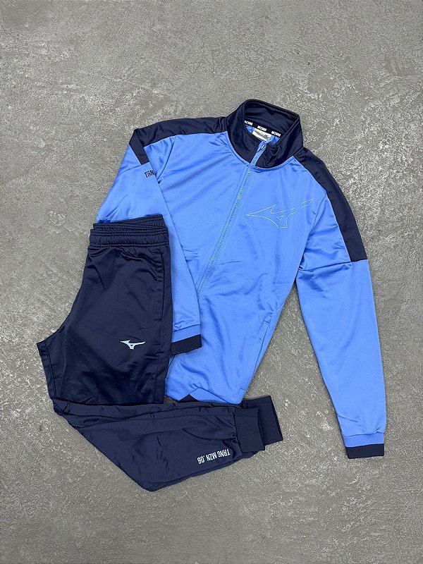 Conjunto Mizuno de Treino Root III (Azul Marinho/Azul Céu)