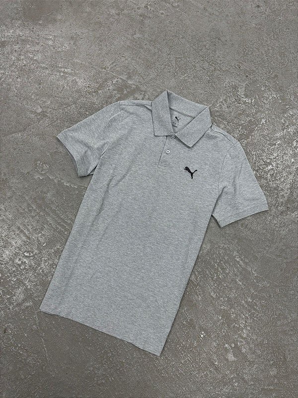 Polo Puma Essentials Pique Cinza