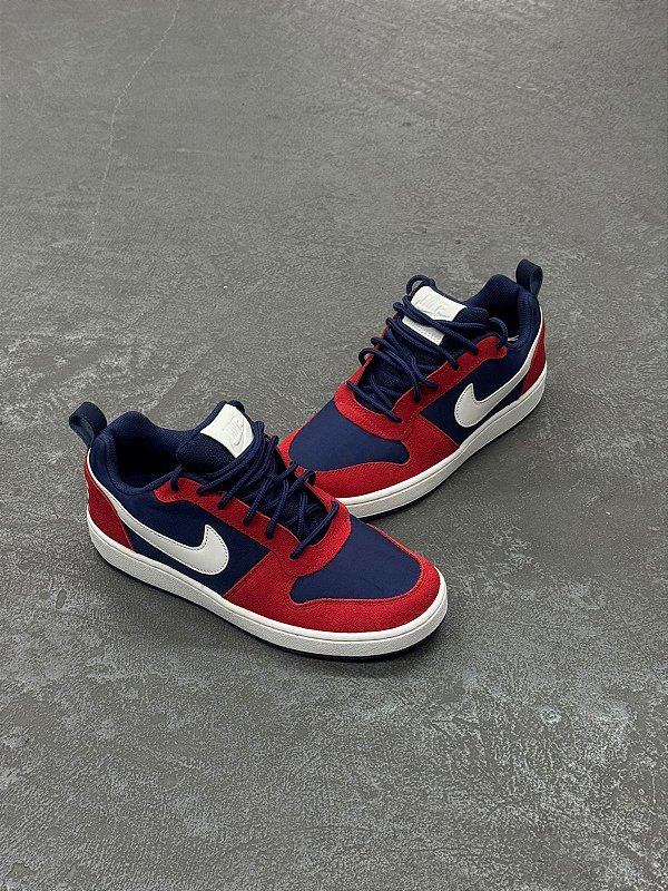 Tênis Nike Court Borough Low Premium Sneaker Navy Red