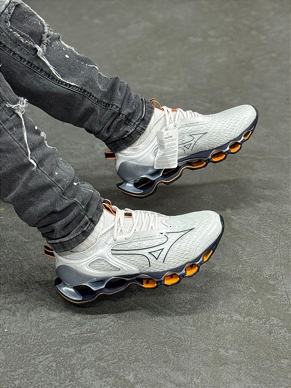 Tênis Mizuno Wave Prophecy 14 Grey White