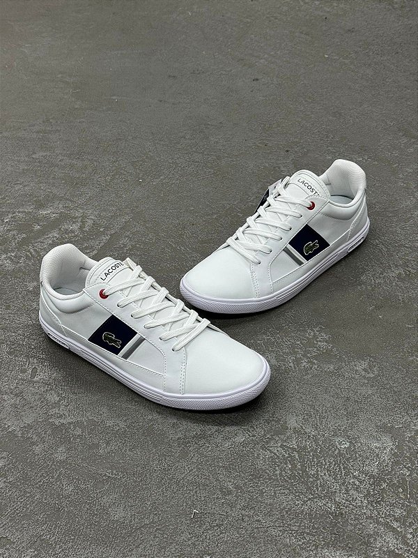 TÊNIS LACOSTE EUROPA BRANCO/AZUL