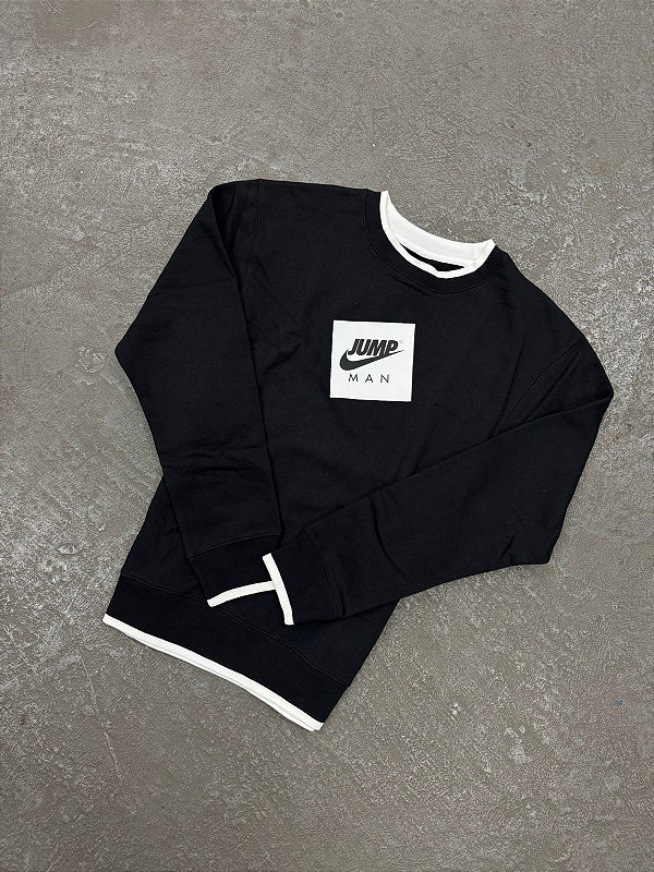 Moletom Air Jordan Quadrado JumpMan (Preto)