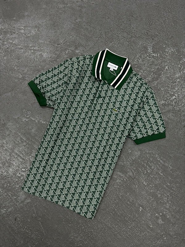 POLO LACOSTE MONOGRAMA VERDE