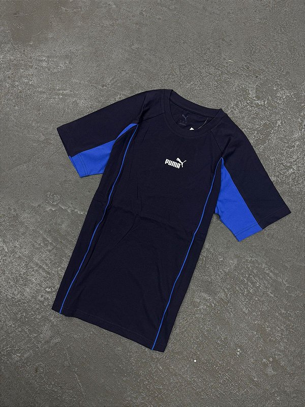 Camiseta Puma De Manga Curta Sport Azul Marinho