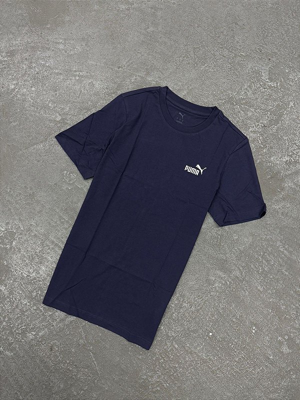 CAMISETA PUMA ICON BORDADO AZUL MARINHO