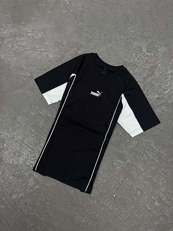 Camiseta Puma De Manga Curta Sport Preta