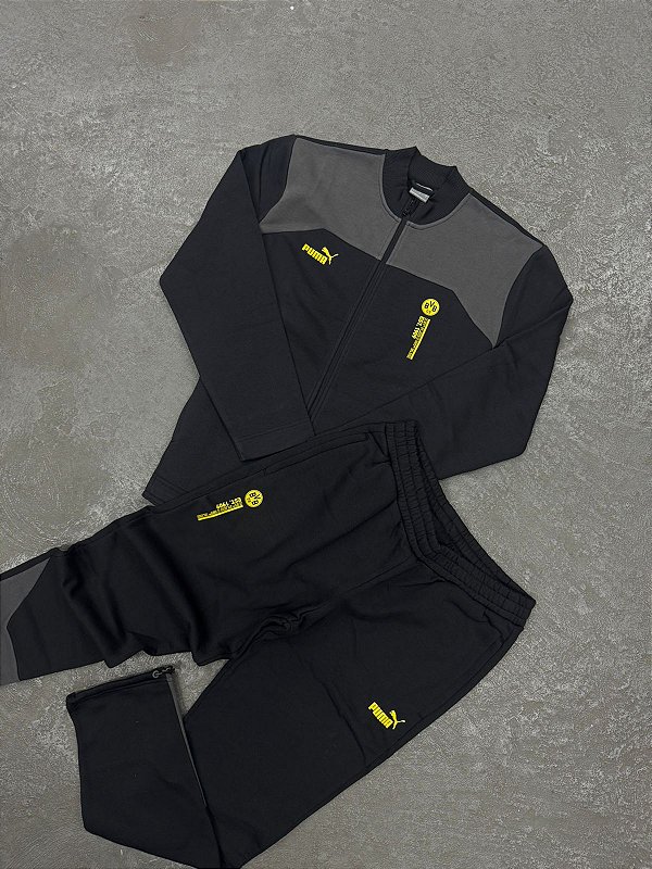 CONJUNTO PUMA BORUSSIA DORTMUND PRETO