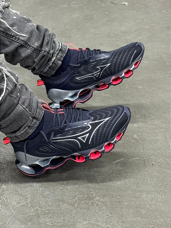 TÊNIS MIZUNO WAVE PROPHECY 14 CINZA/VERMELHO