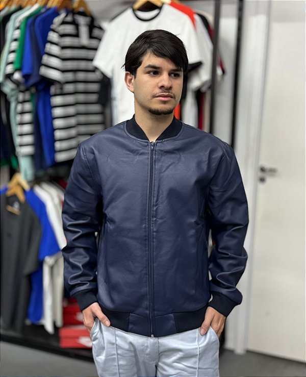 Jaqueta Bomber Azul Marinho "Padrão Zara"