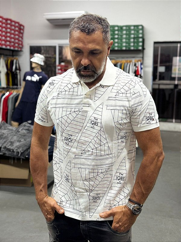 Polo Tommy Hilfiger Regular Fit NYC Branca