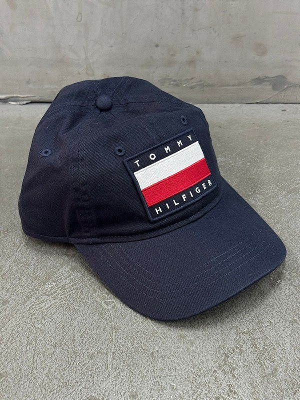 Boné Tommy Hilfiger Bandeira Big Logo Azul Marinho