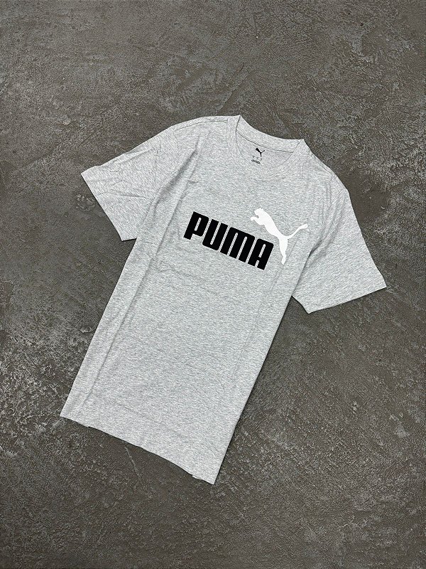 CAMISETA PUMA BIG LOGO CINZA MESCLA