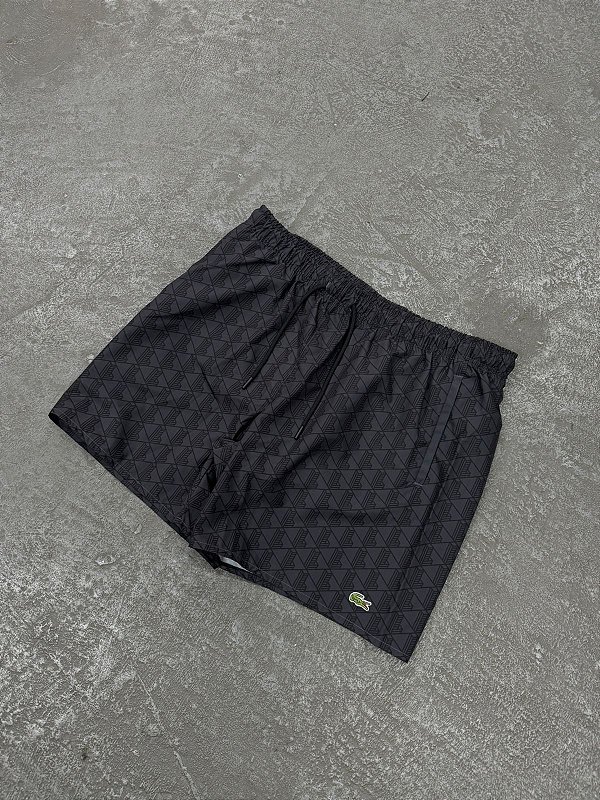 Short Lacoste  Sport Monograma Cinza
