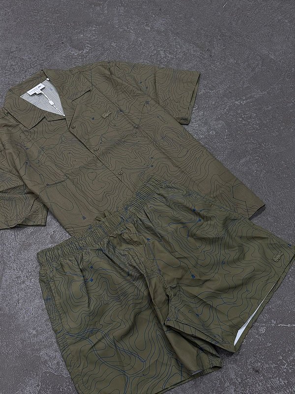 Conjunto Lacoste Relaxada Fit Verde