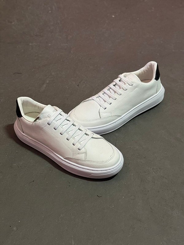 Tênis Sapatênis Padrão Zara Couro Legítimo Branco