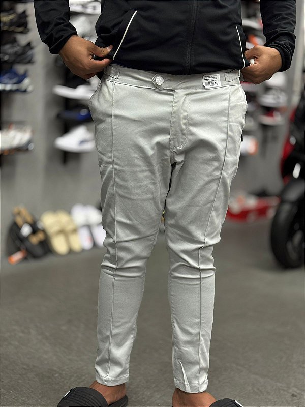 CALÇA ALFAIATARIA CINZA CLARO