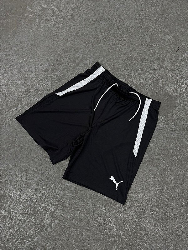 SHORT PUMA TEAMRISE JERSEY PRETO
