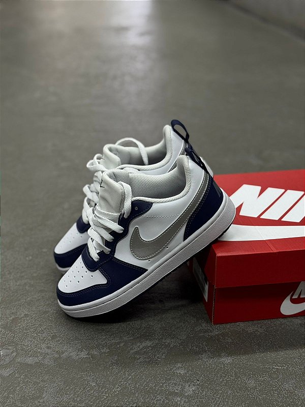 Tênis Nike Court Borough Low Recraft (Azul/Prata)
