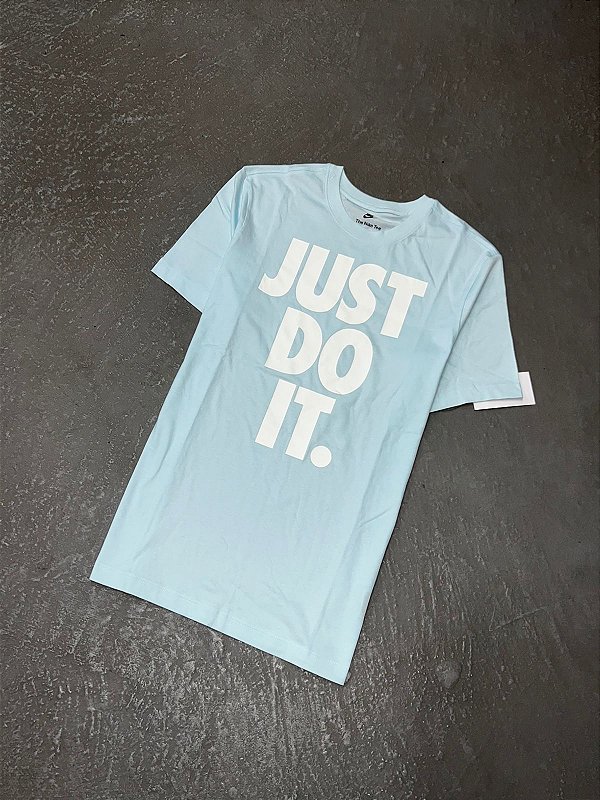 Camiseta Nike Sportswear Tee Just Do It Fs Azul Celeste