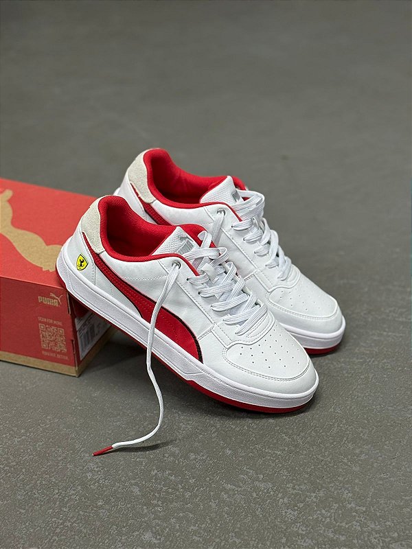 Tênis Puma Caven 2.0 Scuderia Ferrari S/Caixa (Branco/Vermelho)