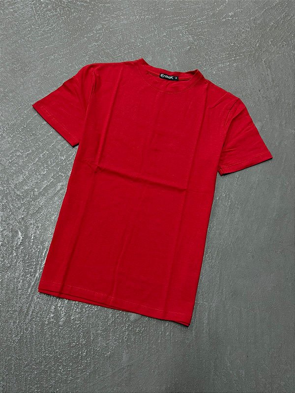 Camiseta Ermek Slim Fit Basic ( Vermelha )