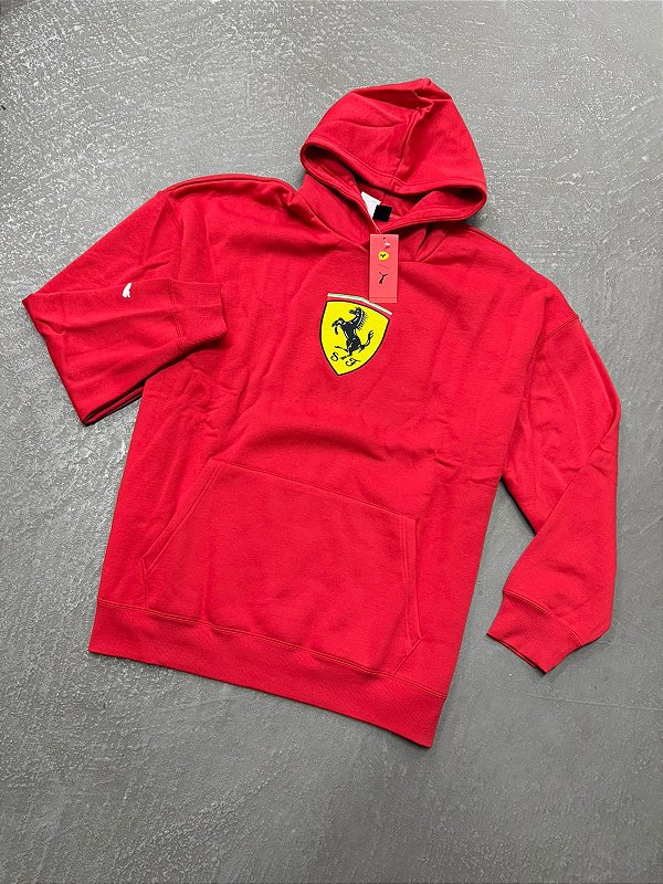 Moletom Puma com Capuz Scuderia Ferrari (Vermelho)