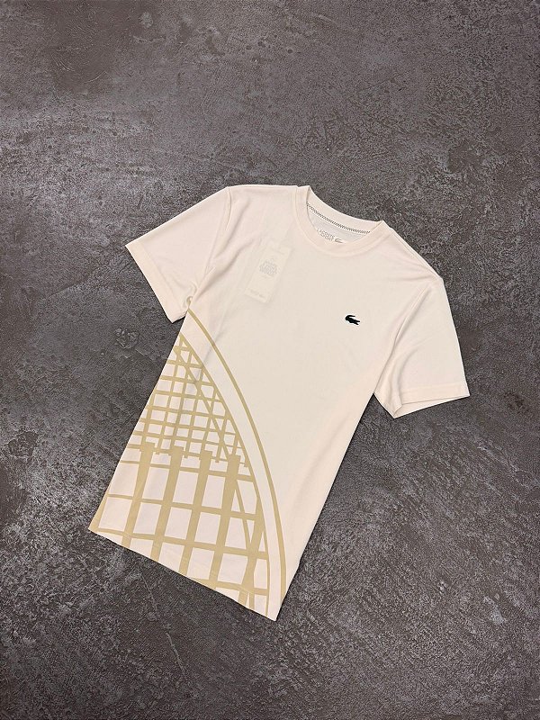 CAMISETA LACOSTE SPORT REGULAR FIT (BEGE)