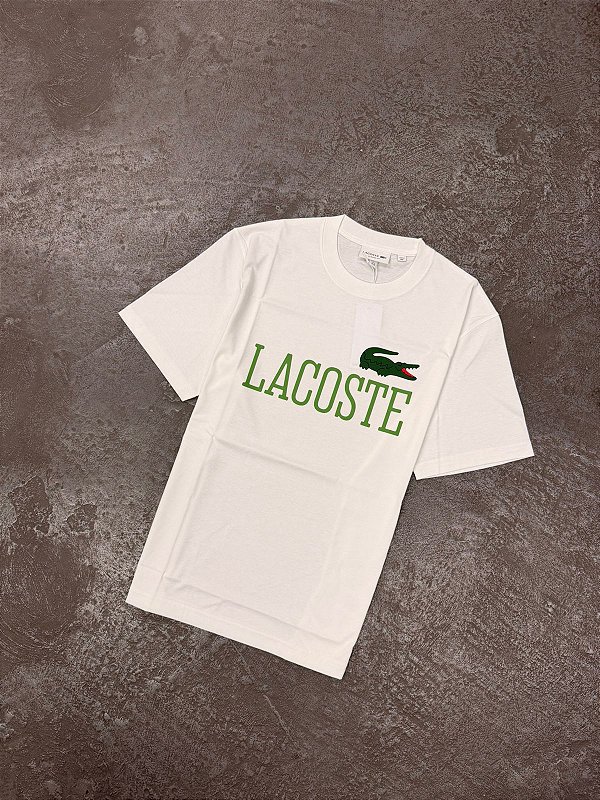 Camiseta Lacoste Drawing ( Branca )