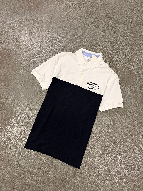 Polo Tommy Hilfiger New York 1985 (Branca/Azul)