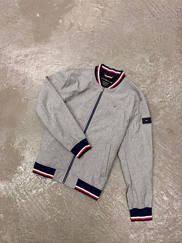 Jaqueta Tommy Hilfiger Bomber Softshell Cinza