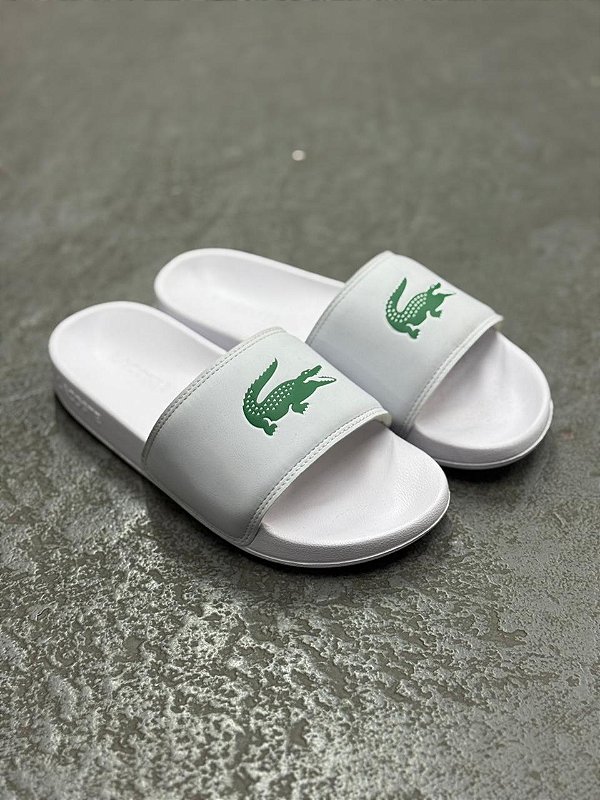 Chinelo Slide Lacoste Serve CMA (BRANCO)