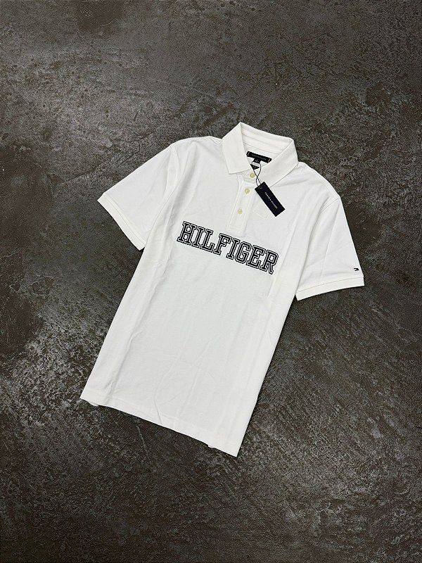 Polo Tommy Hilfiger Letreiro (Branca)
