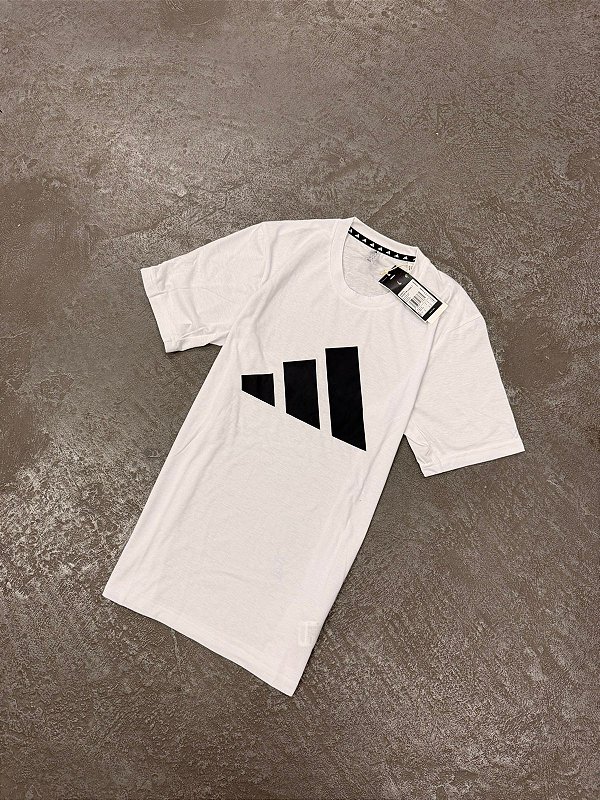 Camiseta Adidas Treino Manga Curta Logo (Branca)