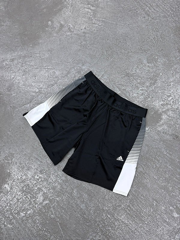 Short  Adidas Jogging A Bandes ( Preta )