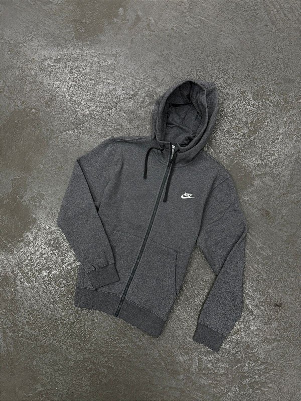 Jaqueta Nike Club Hoodie Fleece (Cinza Chumbo)