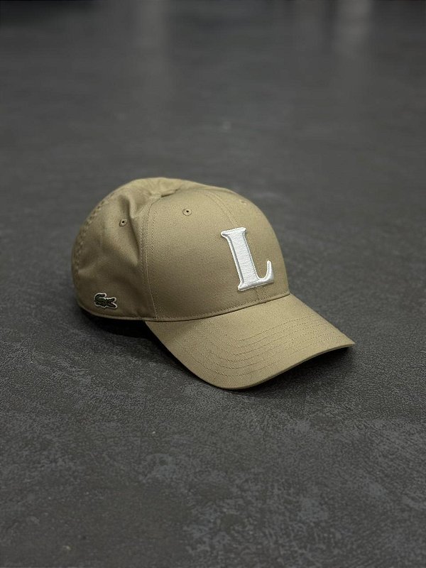 Boné Lacoste de Beisebol com Bordado 3D (Bege)