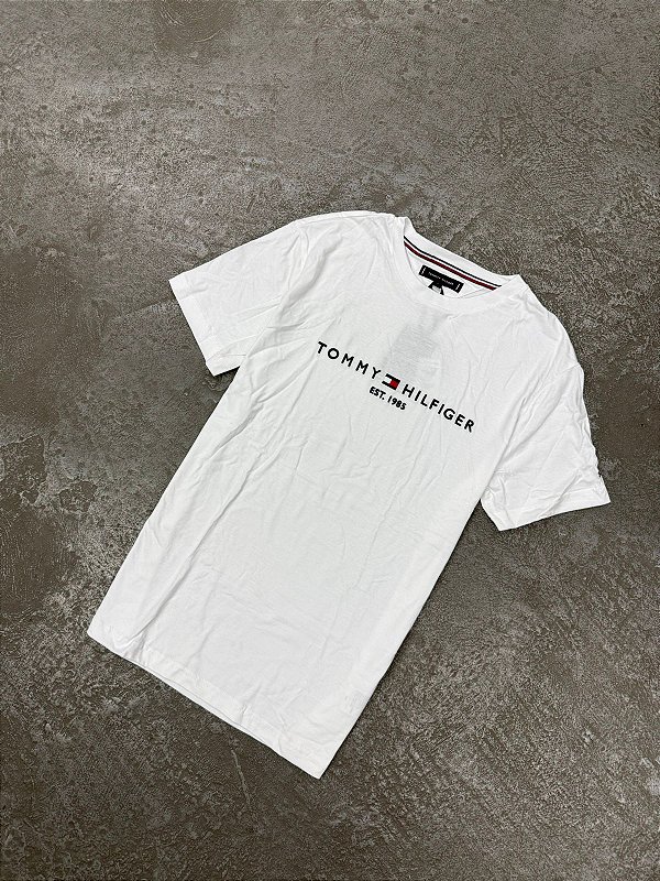Camiseta Tommy Hilfiger Clássica Logo ( Branca )