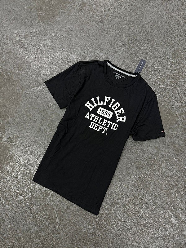 Camiseta Tommy Hilfiger 1985 Athletic Logo ( Preta )