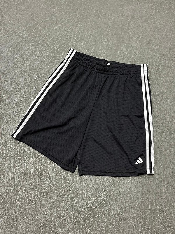 Short  Adidas Malha  Três Listras Aeroready (Preto)