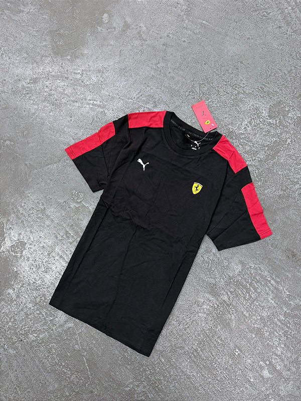 Camiseta Ferrari Scuderia HP Race MT7 Tee (Preta/Vermelha)