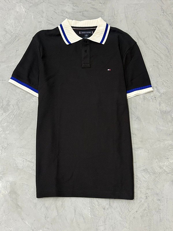 Polo Tommy Hilfiger Tricot (Azul Marinho)